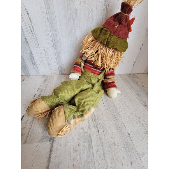 Sitting scarecrow Autumn farmer Halloween home decor figure - Picture 6 of 7